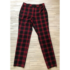 J. Jill, Premium Bi-Stretch, Women's Pants, Size 4, Black & Red Plaid, Mid Rise